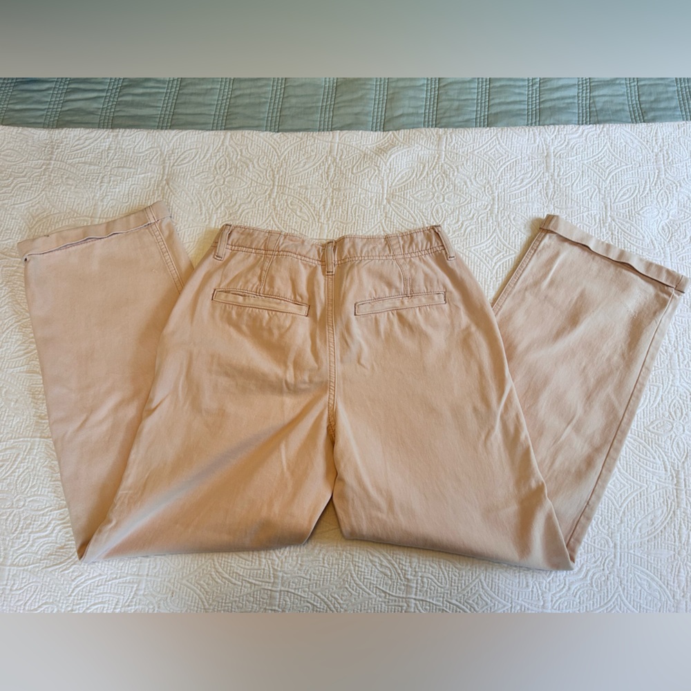 Free People 5 Button Fly Folded Hem Khaki Pants Sz 25 - Picture 6 of 10